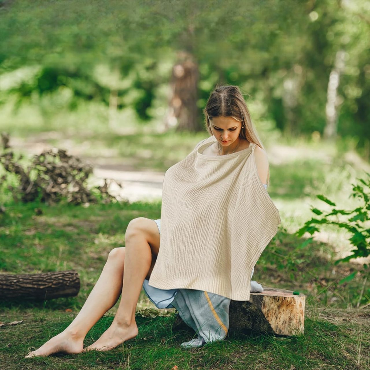 Tablier pour Femme - NurseCover™ - Beige - Maman Exceptionnelle