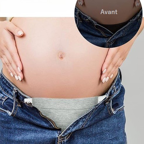 Ceinture de Grossesse - BellyFlex™ - Gris Clair - Maman Exceptionnelle