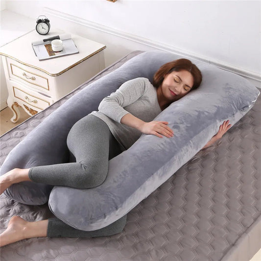 Oreiller de Grossesse - MaternityPillow™ - Gris - Maman Exceptionnelle