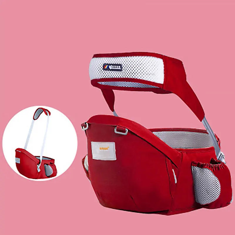 porte-bebe-tabouret-de taille-rouge